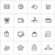 Shopping Icons &mdash; Inky Series