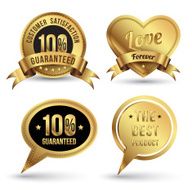 Gold tag and speech set
