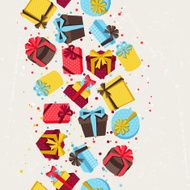 Seamless celebration pattern with colorful gift boxes N2