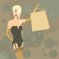 Retro lingerie girl N2