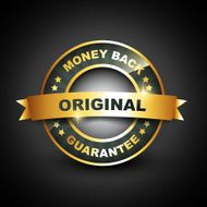 golden mney back guarantee label