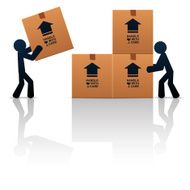 Stick Men Moving Boxes
