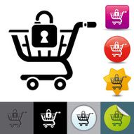 Secure shopping icon