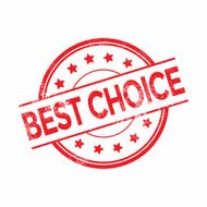 Grunge best choice rubber stamp