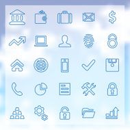 25 bank icons set