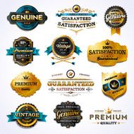 Golden Commerce Labels - Set 1