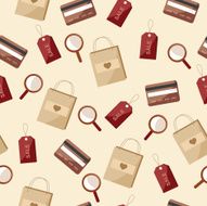 Shopping seamless background