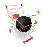 Shopping Cart with bomb