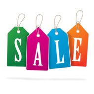 Colourful sale tags
