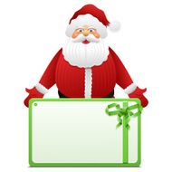 Santa holding gift card