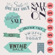 Vintage sale icons