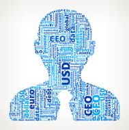 Businessman on Business and Finance Word Cloud N4