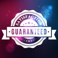 Satisfaction guaranteed sign - VECTOR N2