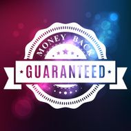 Money back guaranteed sign - VECTOR