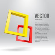 Two colorful rectangular 3D frames