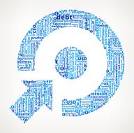 Target Arrow on Business and Finance Word Cloud N3