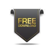 Free Download Gold Black Label Icon Vector Design