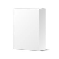 Realistic Blank White Product Package Box Mockup Container Pac