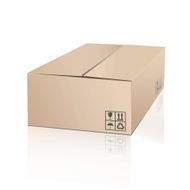 Unpacking cardboard box with fragile symbol N2