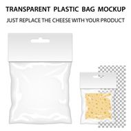 Transparent Plastic Bag Mockup Ready For Your Design Blank Pack
