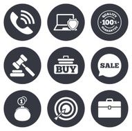 Online shopping e-commerce and business icons N8