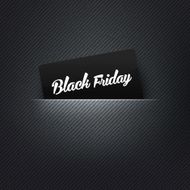 Black Friday label in poket card vector illustration