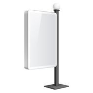 Realistic light box template on white background N6