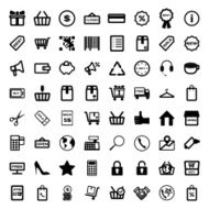 Mega collection of outline shopping icons Online