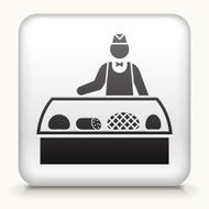 Square Button with Meat Seller