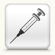 Square Button with Syringe
