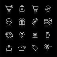 Shopping and Logistics - Black Simple Icons