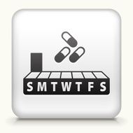 Square Button with Weekly Pill Box