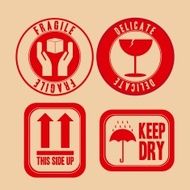 Red seals for packaging