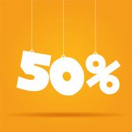 Percentage hanging label N2