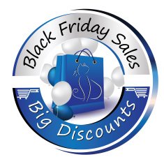 Blue label for Black Friday