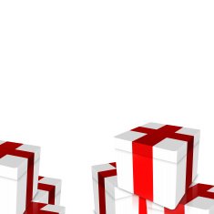 Gifts red design box illustration