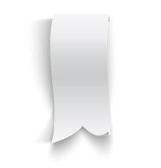 Realistic detailed curved paper banner