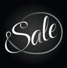 Sale text ribbon design