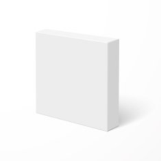 Blank box isolated on white background