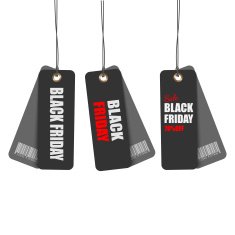 black friday sale tag design vector