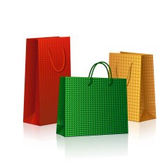 colored packages for holiday gifts