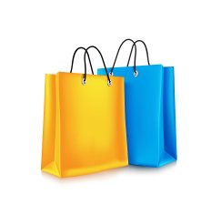 Colorful Shopping Bags Empty N2