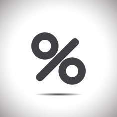 percent sign vector icon N2