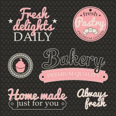 Bakery label set