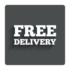 Free delivery sign icon Delivery button N3
