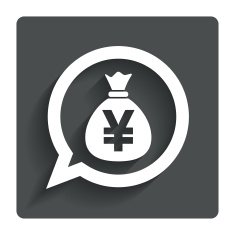 Money bag sign icon Yen JPY currency N6