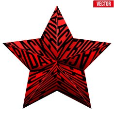 Star symbol with letters Black Friday sales tag
