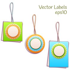 Vector set of paper tags
