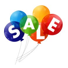 Color Glossy Balloons Sale Concept of Discount Vector Illustrat N6