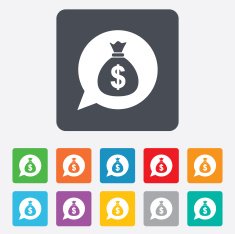 Money bag sign icon Dollar USD currency N15